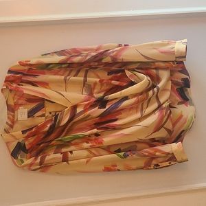 HD in Paris Anthropologie Camille draped faux wrap top colorful